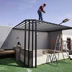 برجولات حديد مع لكسان